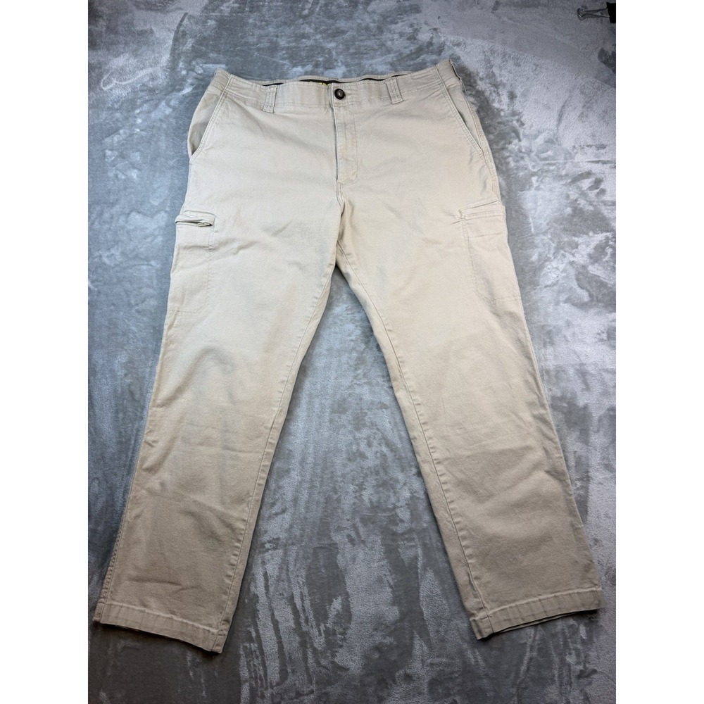 Lee Extreme Comfort Straight Fit Cargo Pant Mens 38x30 Khaki Tan Cotton Spandex